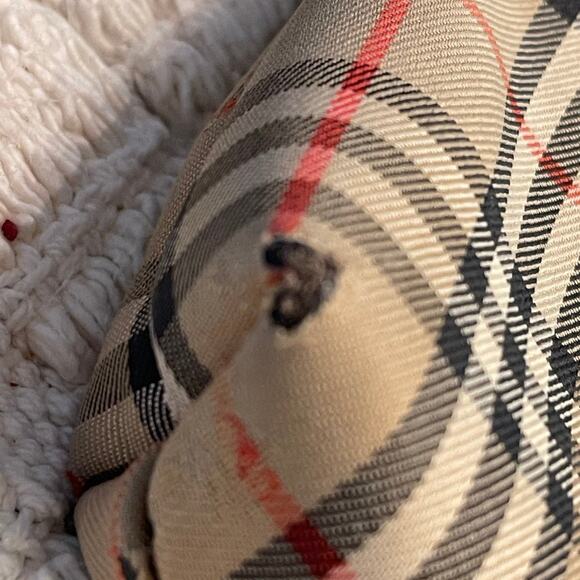 Vintage Burberrys’ cosmetic or travel pouch nova check beige /brown plaid - Picture 5 of 12